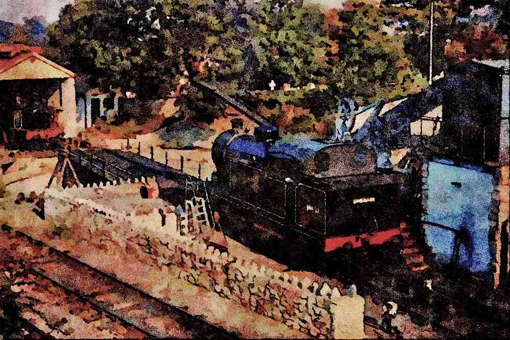 499046 Swanage Loco Shed A4 Limited Edition Watercolour Print