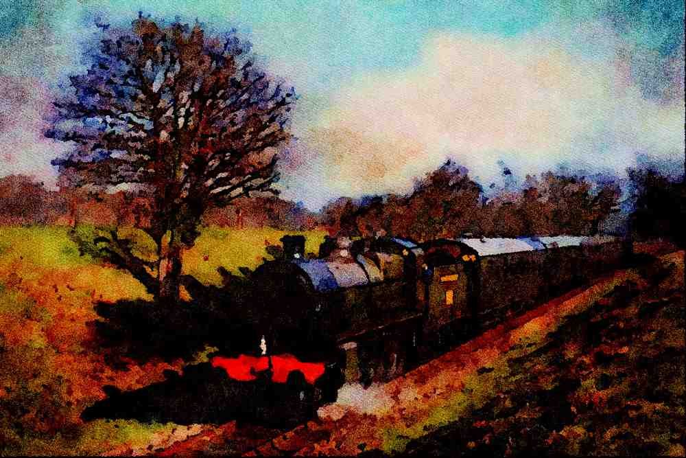 499048 U Class 1618 At Freshfield Bank A4 Limited Edition Watercolour Print