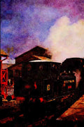 499054 Terrier _Sutton_ At Tenterden Station A4 Limited Edition Watercolour Print