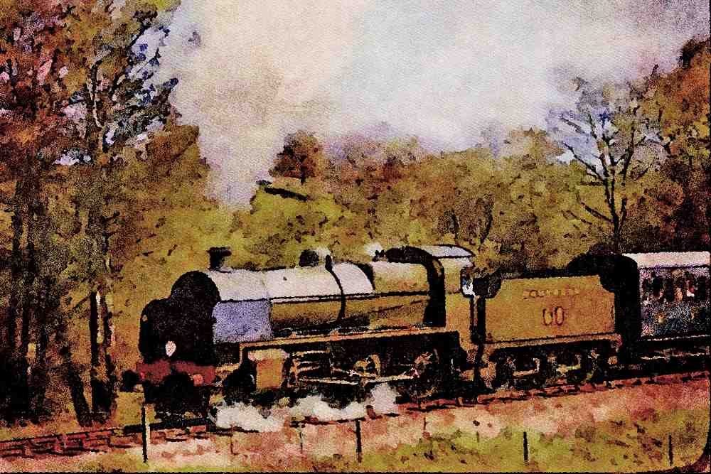 499055 No. 1618 U Class Horsted Keynes A4 Limited Edition Watercolour Print