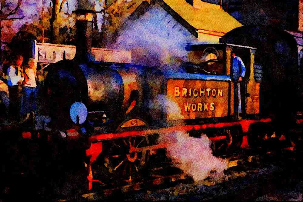 499060 Bluebell Railway _Stepney_ A4 Limited Edition Watercolour Print