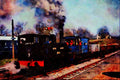 499081 NLR Dock Tank 58850 At Horsted Keynes Station A4 Limited Edition Watercolour Print