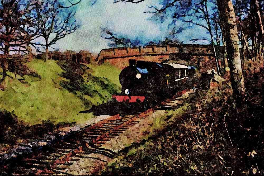 499082 Bluebell Railway Q Class No. 541 A4 Limited Edition Watercolour Print