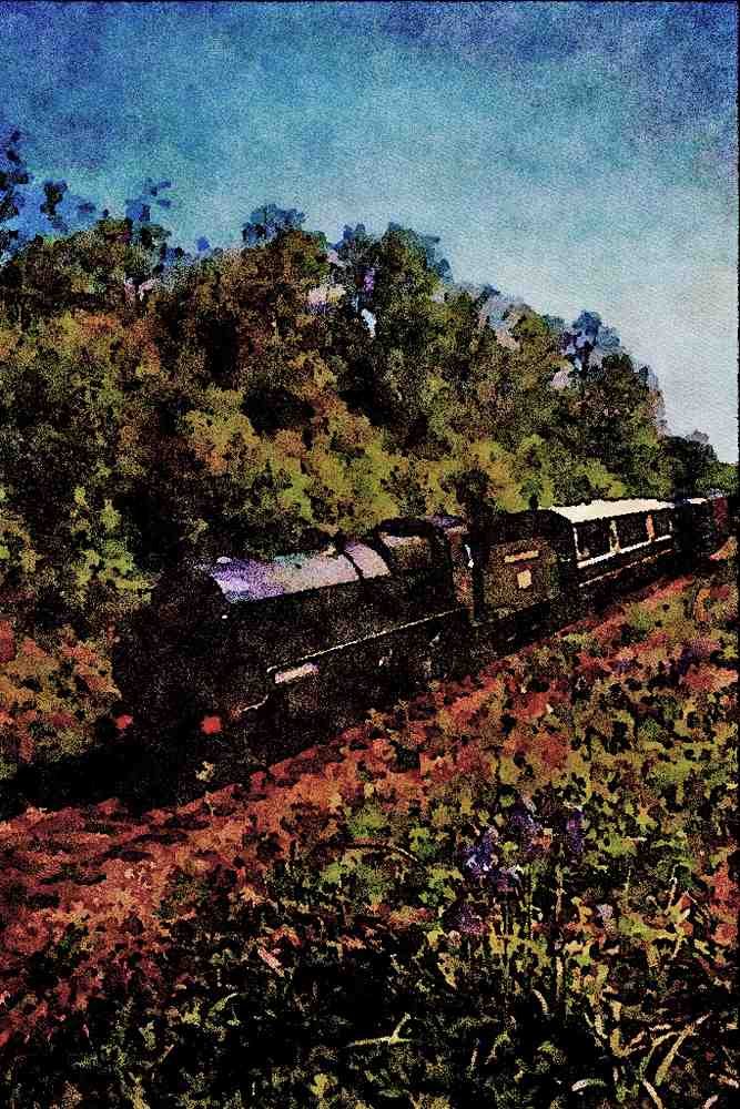 499084 No. 1618 U Class At Linfield Wood A4 Limited Edition Watercolour Print