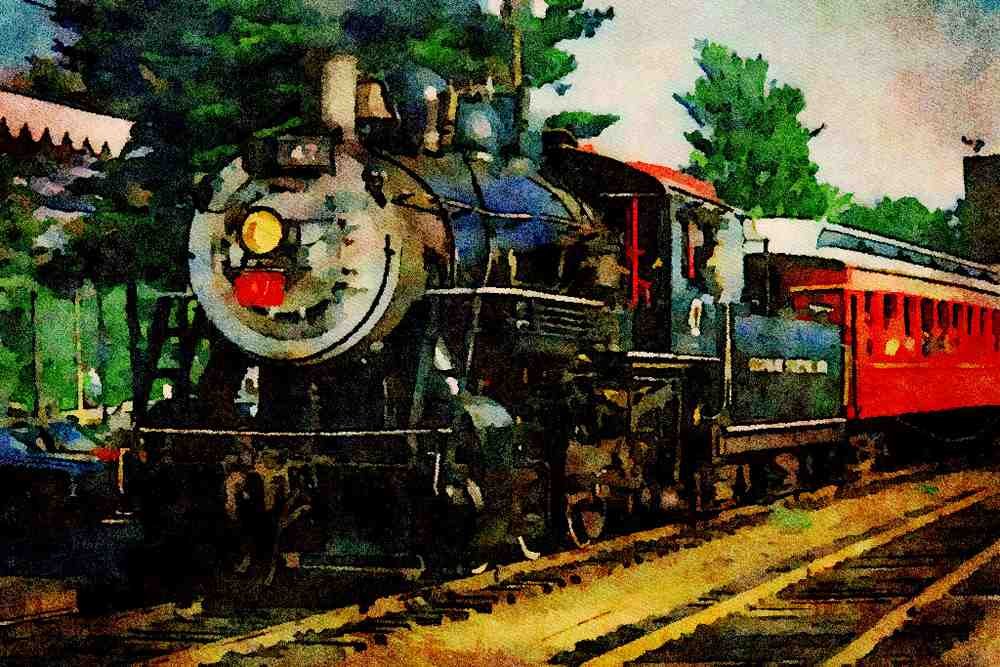 499086 Canadian Pacific Steam Locomotive A4 Limited Edition Watercolour Print