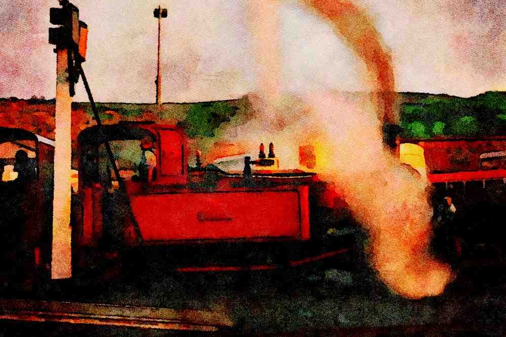 499090 Maitland _Steams US_ For A Journey In The Early Evening A4 Limited Edition Watercolour Print