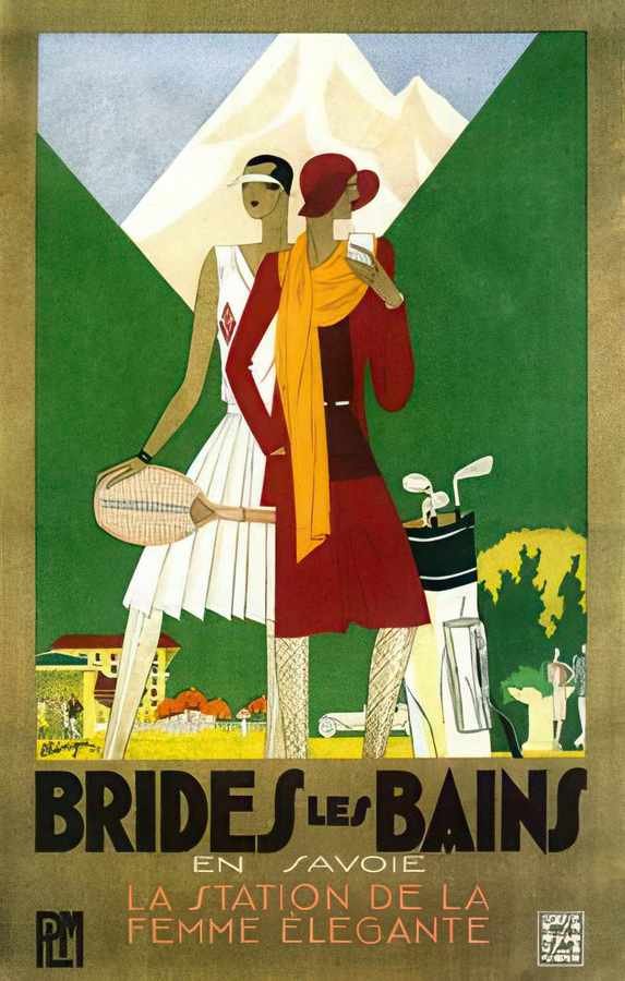 4H Brides Les Bains Vintage Advert A4 Photo Print