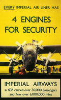 4H Imperial Airways Vintage Advert A4 Photo Print