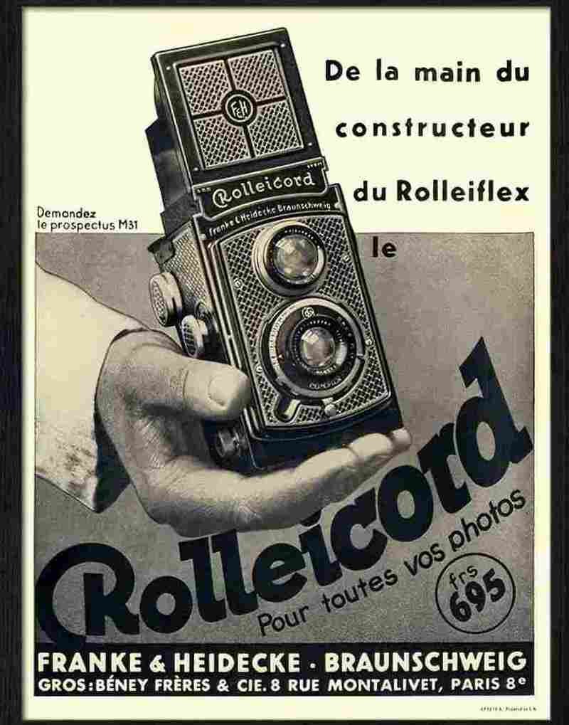 4K rolleicord camera 1930s Advert A4 Photo Print