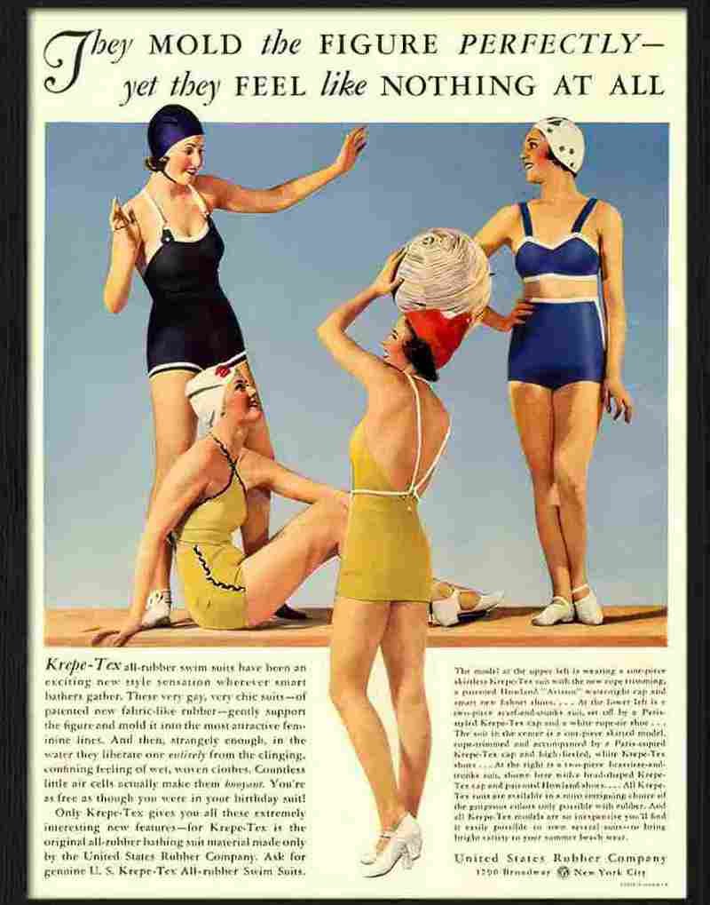 5 1940s swimwear advert 2 Advert A4 Photo Print