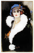 5 Girl In A Blue Ha Vintage Advert A4 Photo Print