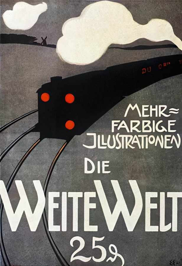 5 Weite Welt 1900 Vintage Advert A4 Photo Print