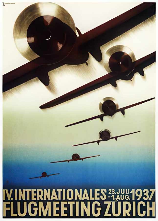 5 Zurich Air Show 1 Vintage Advert A4 Photo Print