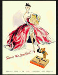 5 bear brand nylon stockings advert 1950s Advert A4 Photo Print