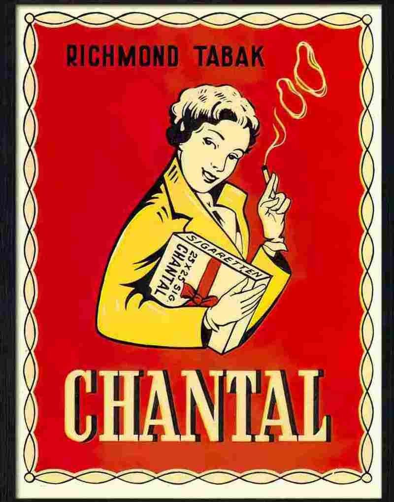 5 chantal cigarette advert 1950s Advert A4 Photo Print