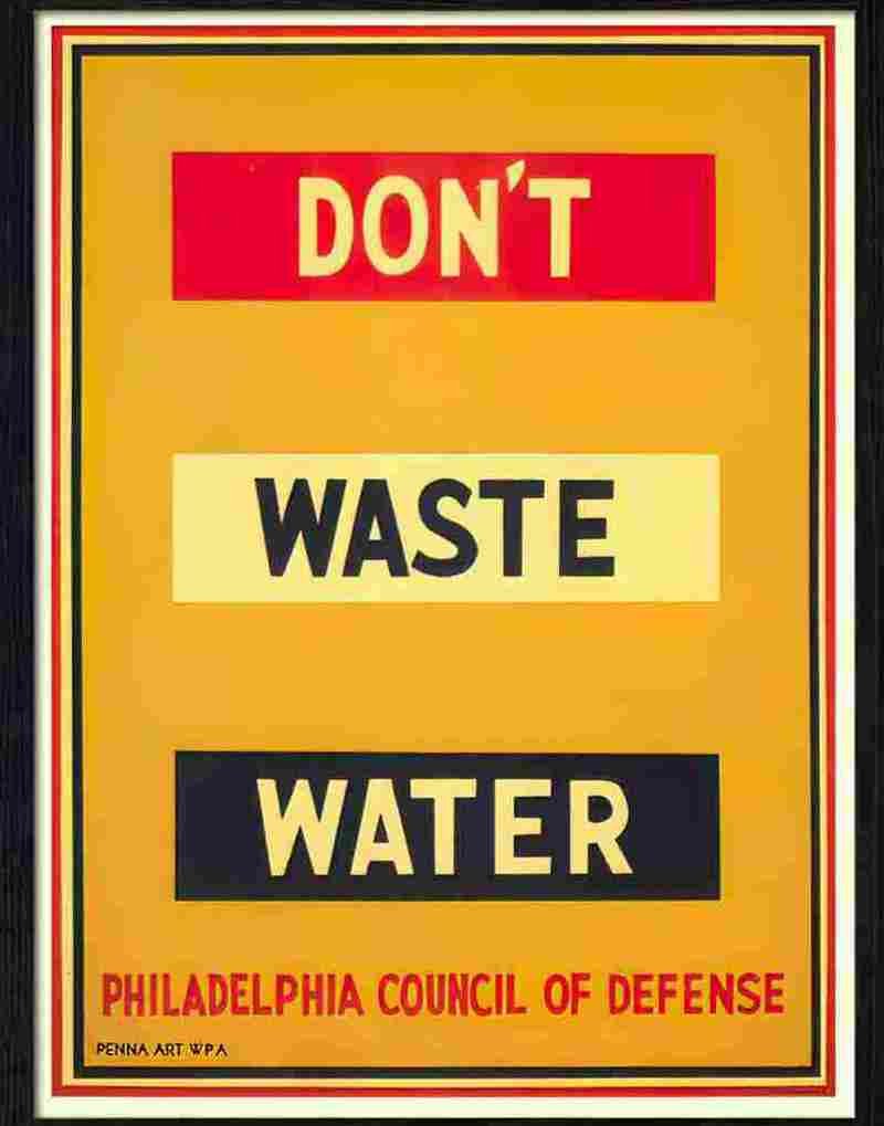 5 dont waste water Advert A4 Photo Print