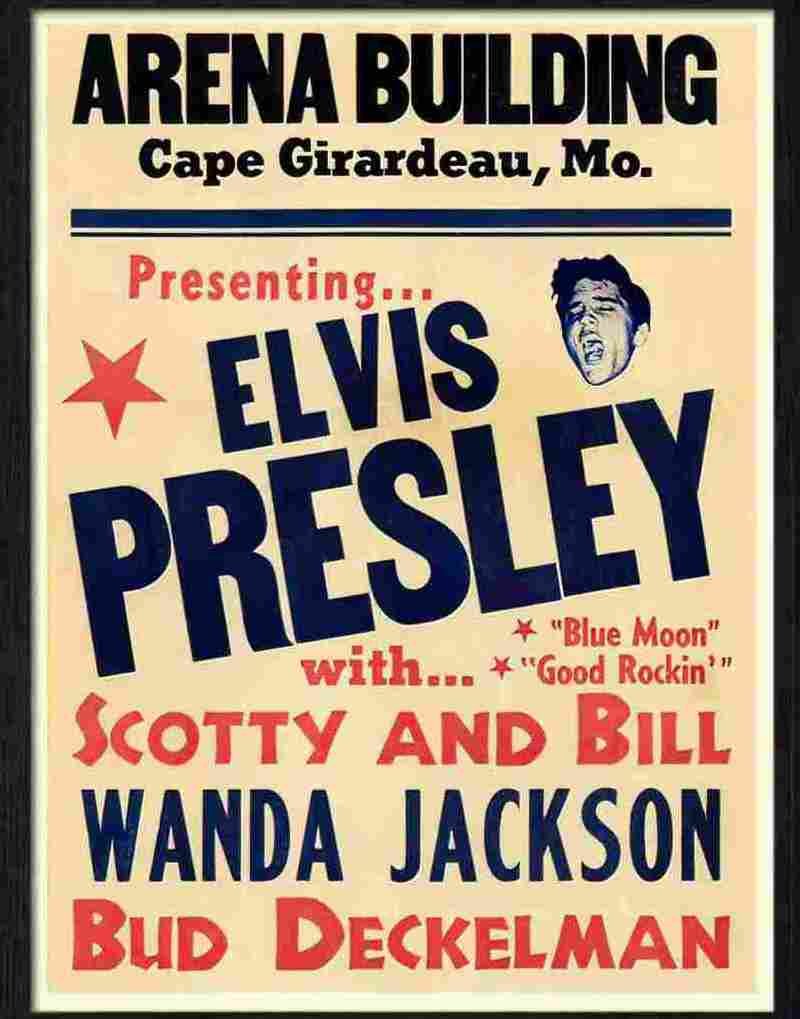 5 elvis concert poster 1950s Advert A4 Photo Print
