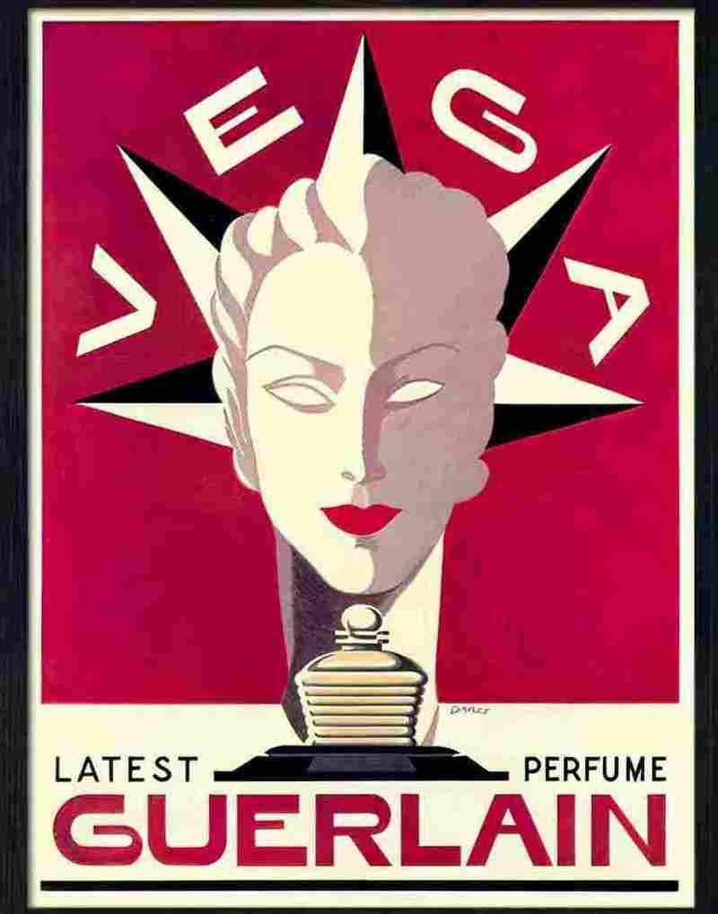 5 guerlain vega perfume 1920s Advert A4 Photo Print