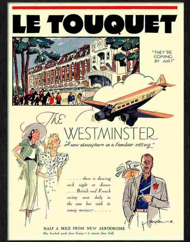5 le touquet art deco travel advert 1930s 2 Advert A4 Photo Print