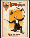 5 leon the wizard juggler Advert A4 Photo Print