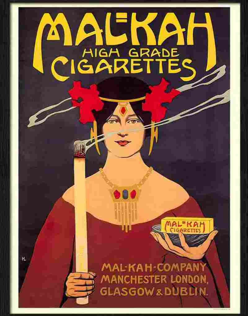 5 malkah cigarettes Advert A4 Photo Print