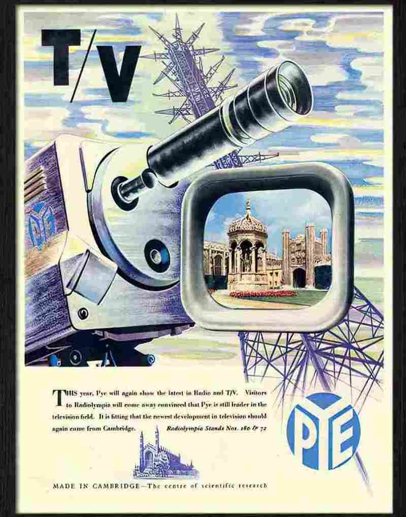 5 pye television advert 1950s Advert A4 Photo Print