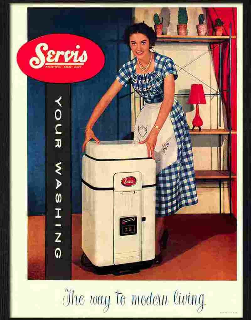 5 servis washing machine Advert A4 Photo Print