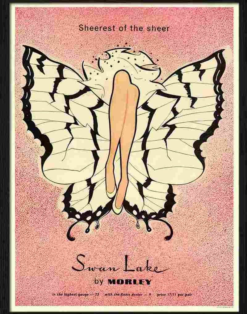 5 swan lake stockings Advert A4 Photo Print