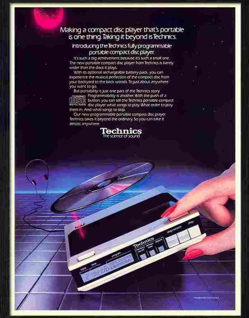 5 technics cd player 1980s Advert A4 Photo Print