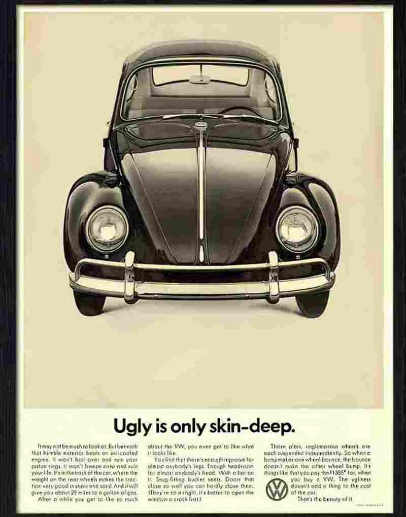 5 vw beetle ugly is only skin deep 2 Advert A4 Photo Print