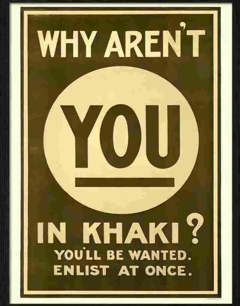 5 why arent you in khaki war poster 2 Advert A4 Photo Print