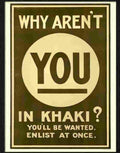 5 why arent you in khaki war poster Advert A4 Photo Print