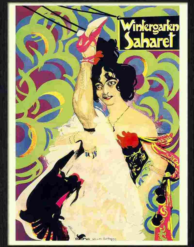 5 wintergarten saharet ernst neumann vaudeville poster 1903  Advert A4 Photo Print