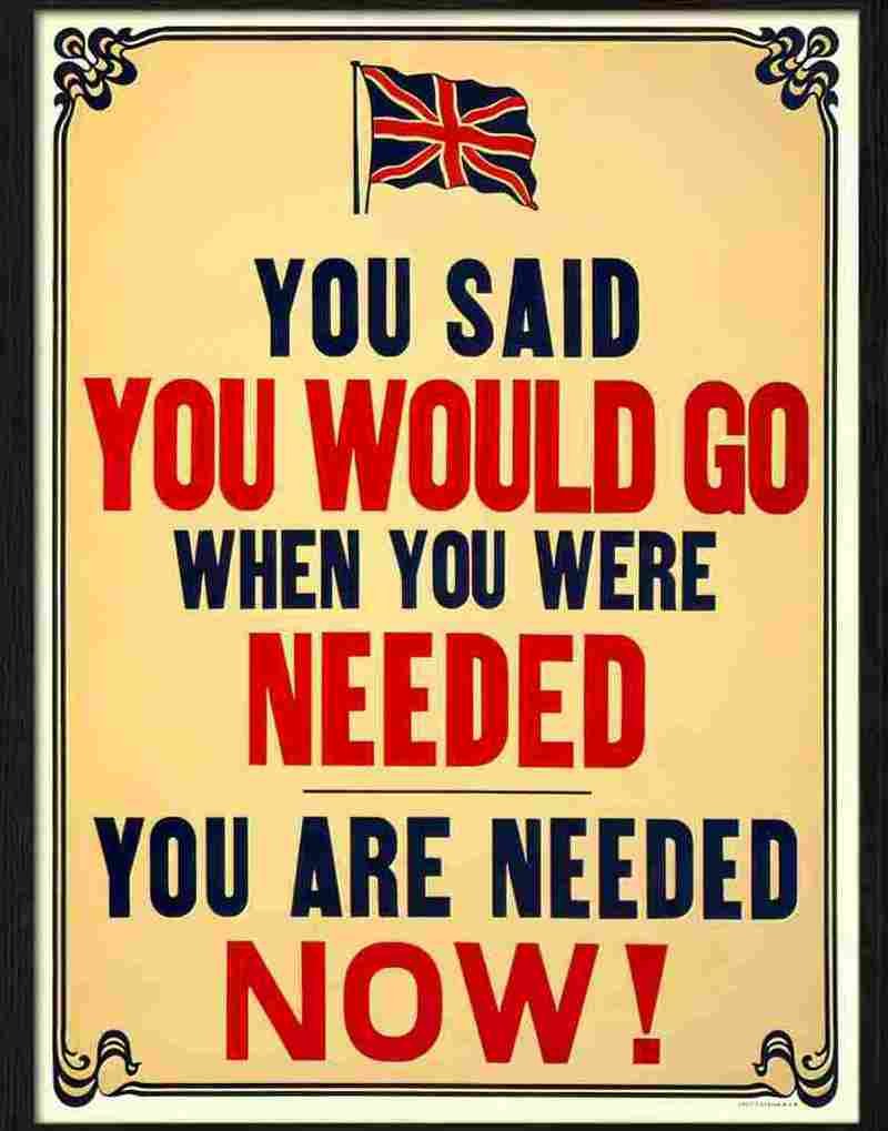 5 you said you would go war poster Advert A4 Photo Print