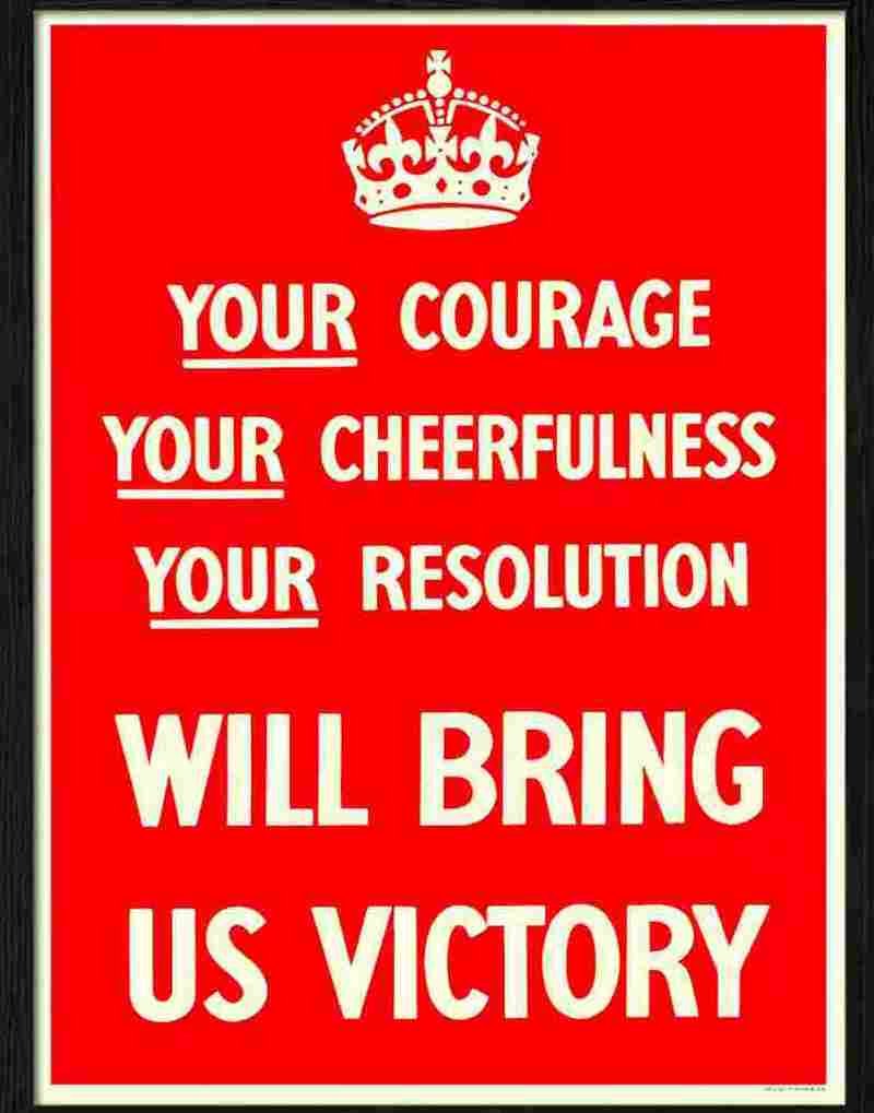 5 your courage war poster Advert A4 Photo Print