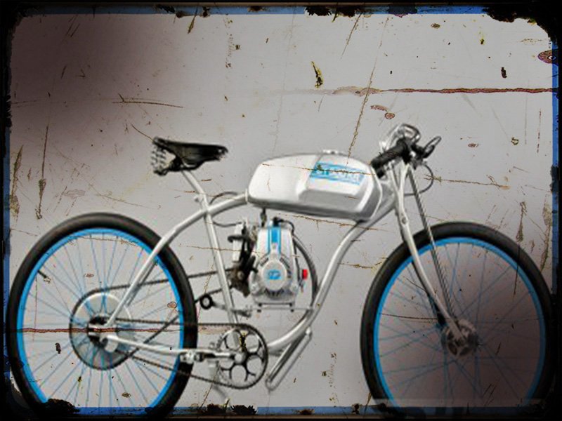 50 1 A4 Photo Print Motorbike Vintage Aged