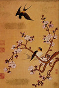 500045 Swallows And Flowering Branches , Chiang T'ing hsi A4 Photo Print