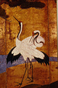 500046 Cranes On Screen (detail), School Of Cano A4 Photo Print