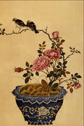 500055 Flowers And Birds , Unknown Artist A4 Photo Print