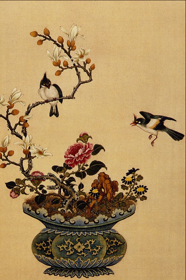 500056 Flowers And Birds , Unknown Artist A4 Photo Print