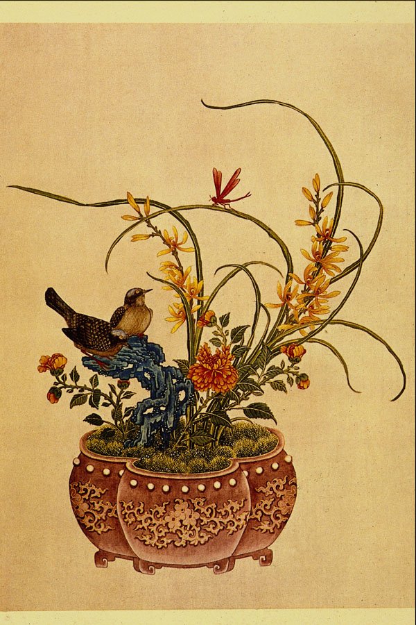 500063 Flowers And Birds , Unknown Artist A4 Photo Print