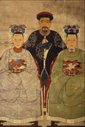500095 Mandarin With His Two Wives , Unknown Artist A4 Photo Print
