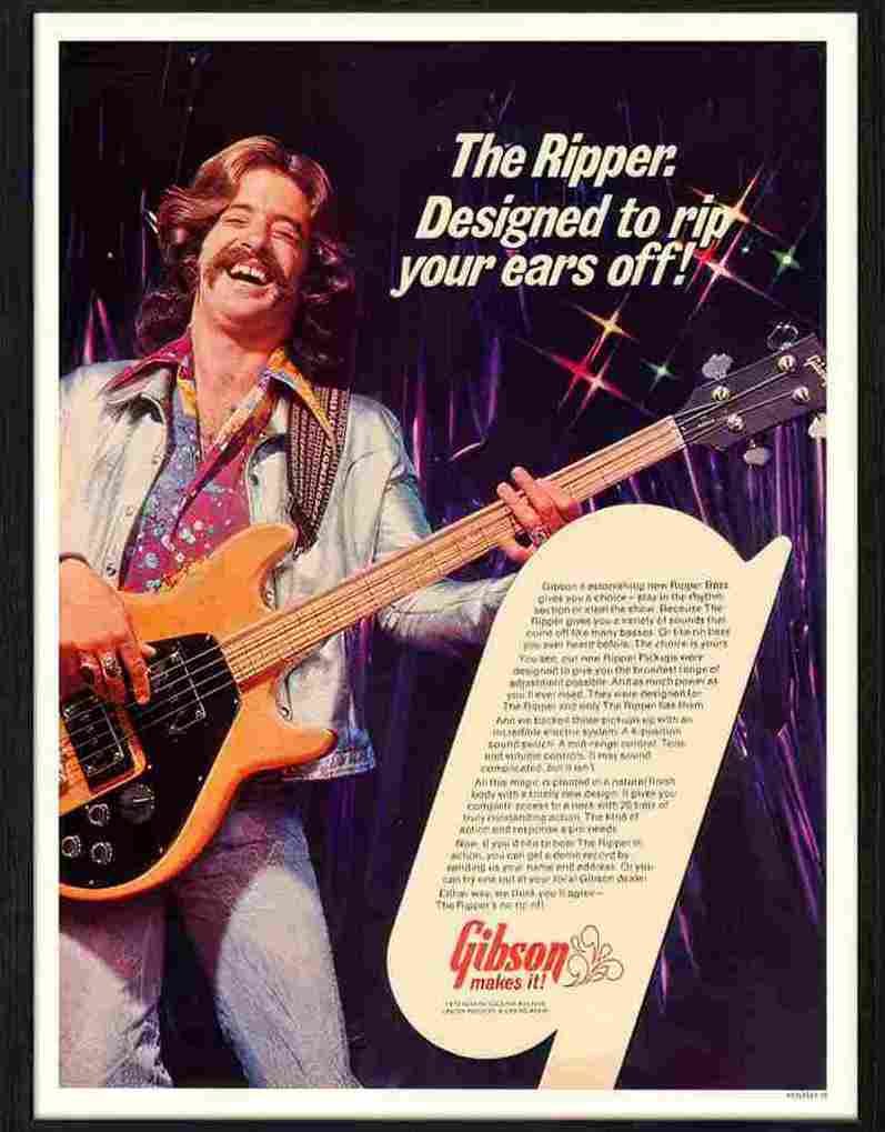 501 19 the ripper gibson bass guitar 2 Advert A4 Photo Print