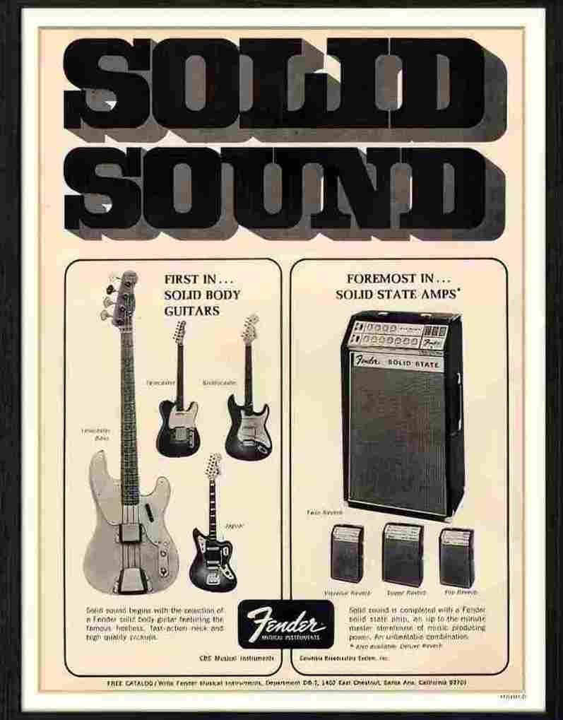501 21 solid sound sender guitars and amps Advert A4 Photo Print