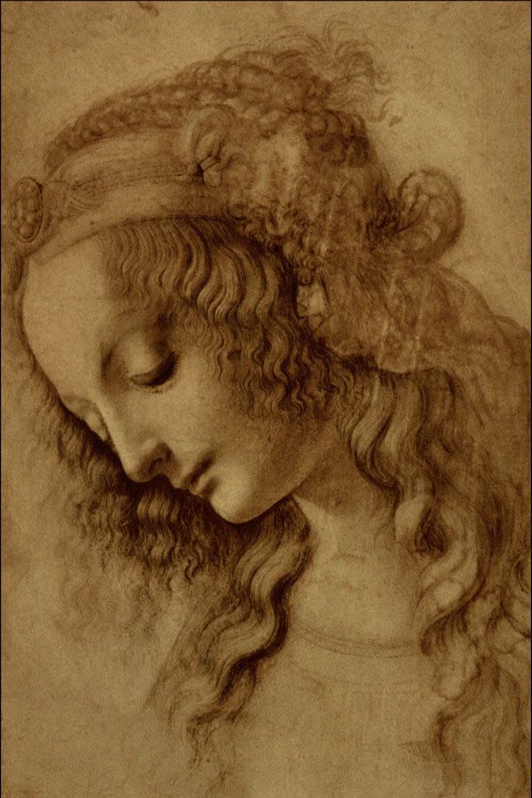 501000 Woman In Profile , Leonardo Da Vinci A4 Photo Print