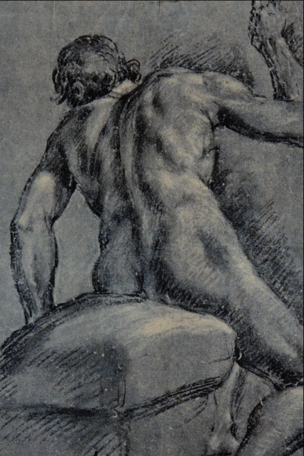501003 Nude Man, Seen From The Back (1701) , Juan Conchillos A4 Photo Print