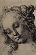 501005 Head Of A Woman With Elaborate... , Andrea Del Verrocchio A4 Photo Print