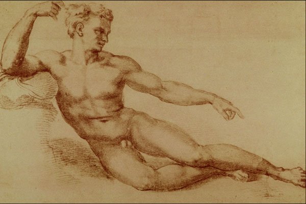 501007 Studio Di Nudo , Michelangelo Buonarroti A4 Photo Print