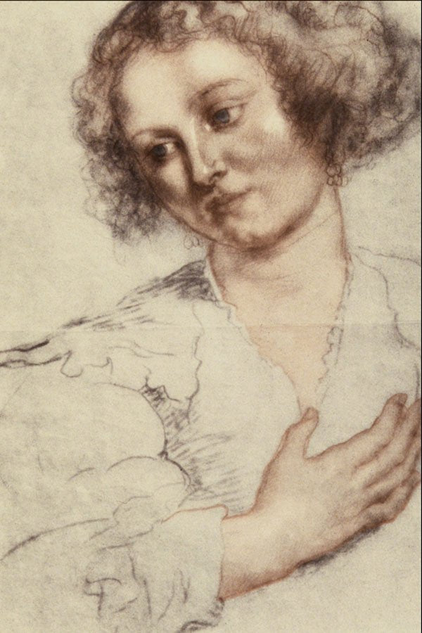 501009 Ritratto Di Donna , Sir Peter Paul Rubens A4 Photo Print