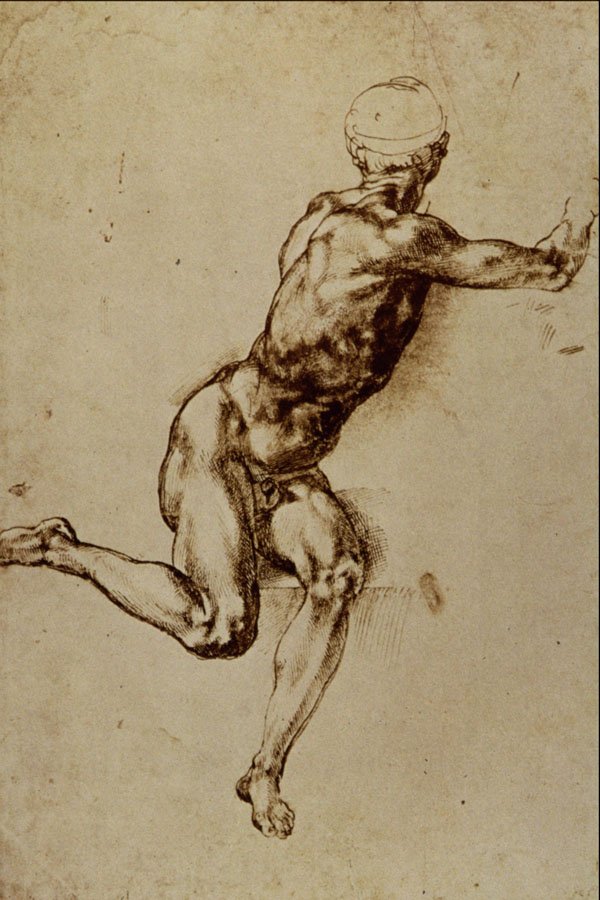 501014 Studio Di Figura Virile , Michelangelo Buonarroti A4 Photo Print